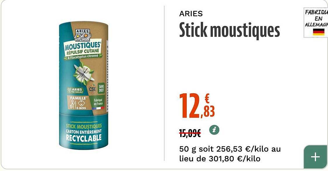 ARIES Stick moustiques