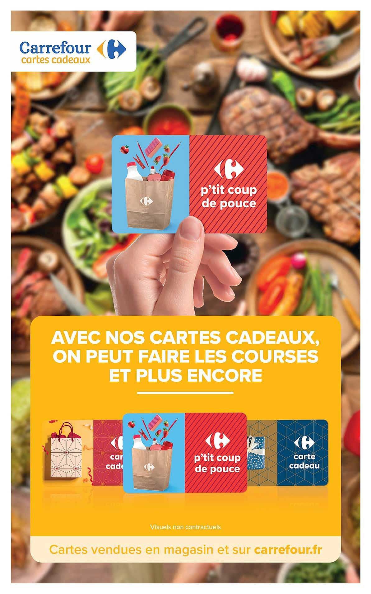 AVEC NOS CARTES CADEAUX, ON PEUT FAIRE LES COURSES ET PLUS ENCORE
