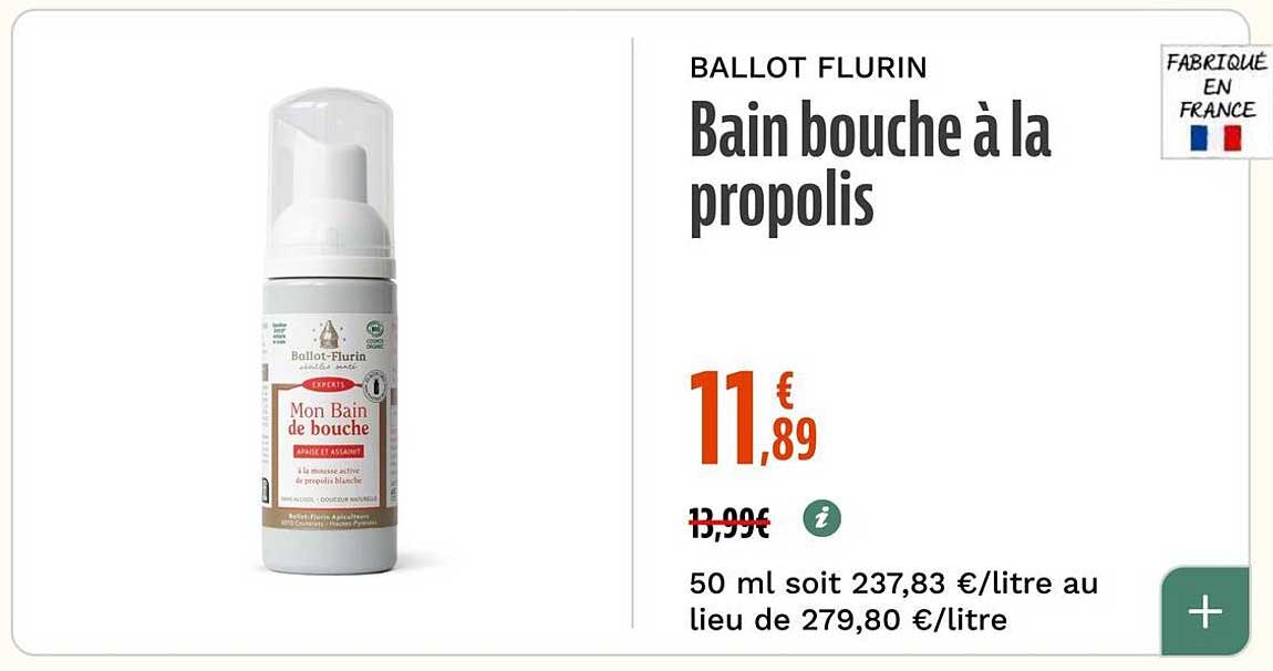 Bain bouche à la propolis
