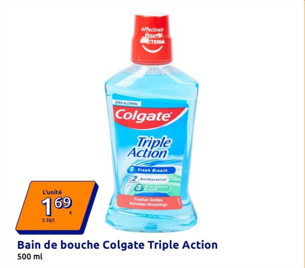 Bain de bouche Colgate Triple Action 500 ml
