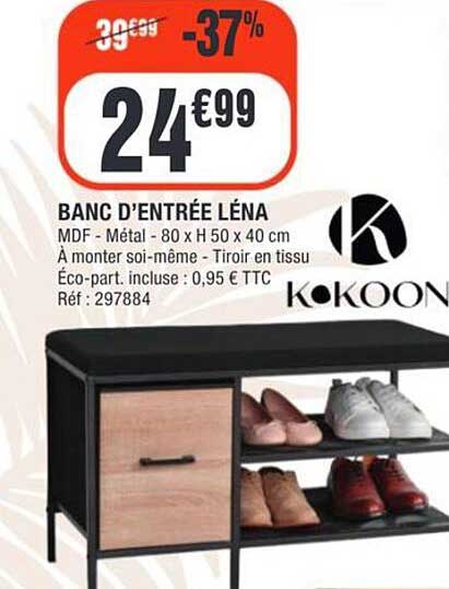 BANC D'ENTRÉE LÉNA