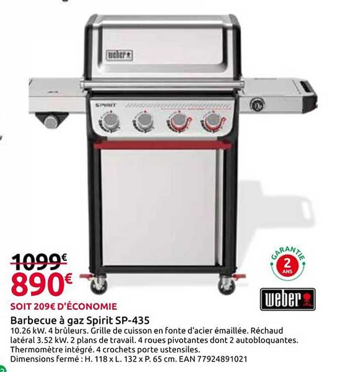 Barbecue à gaz Spirit SP-435