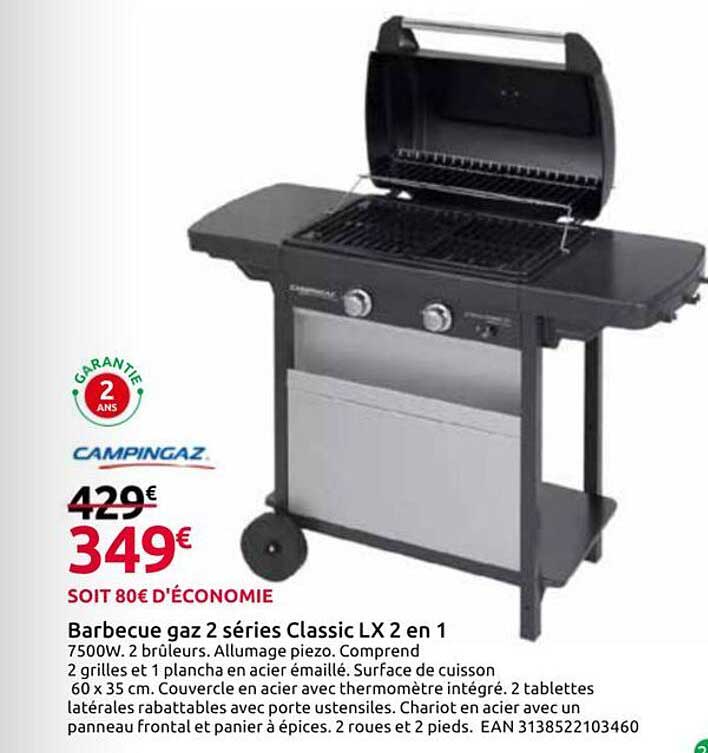 Barbecue gaz 2 séries Classic LX 2 en 1