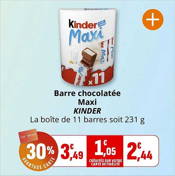 Barre chocolatée Maxi KINDER