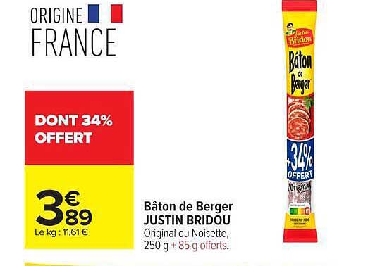 Bâton de Berger JUSTIN BRIDOU