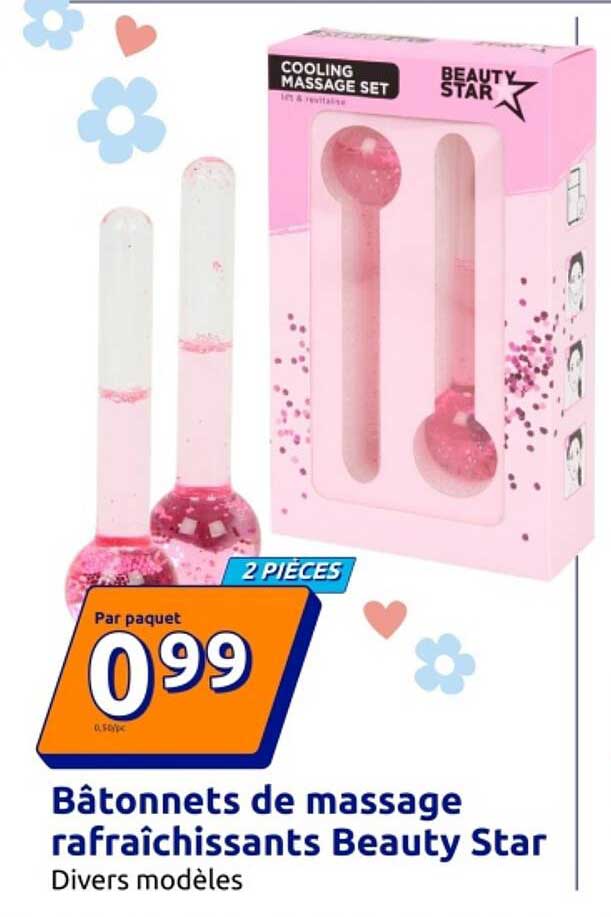 Bâtonnets de massage rafraîchissants Beauty Star
