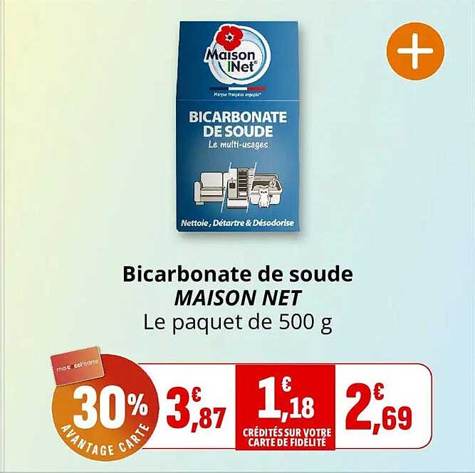 Bicarbonate de soude MAISON NET Le paquet de 500 g