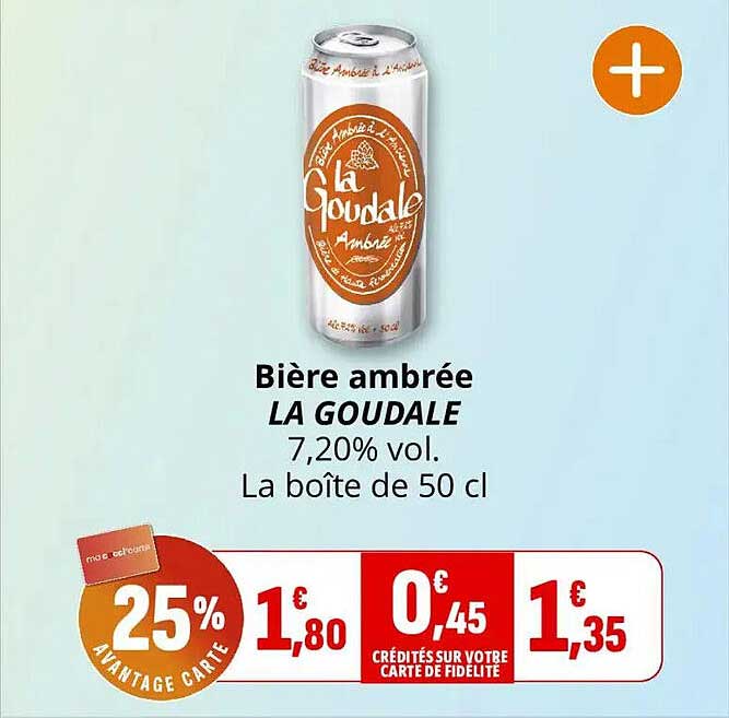 Bière ambrée LA GOUDALE 7,20% vol. La boîte de 50 cl