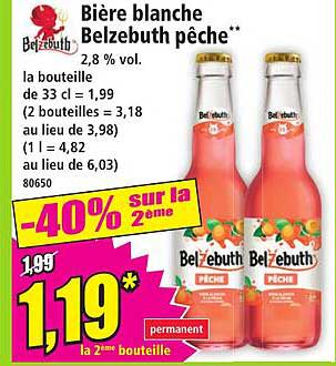Bière blanche Belzebuth pêche**