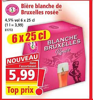 Bière blanche de Bruxelles rosée