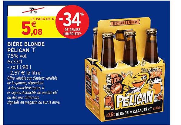 BIÈRE BLONDE PÉLICAN