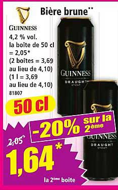 Bière brune Guinness