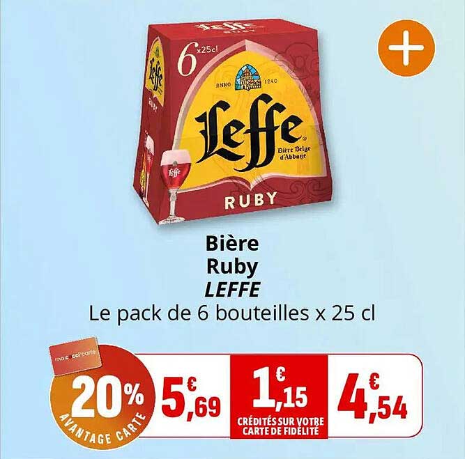 Bière Ruby LEFFE Le pack de 6 bouteilles x 25 cl