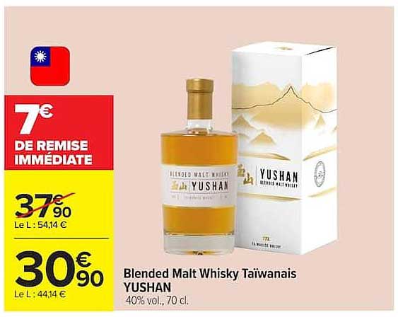 Blended Malt Whisky Taïwanais YUSHAN