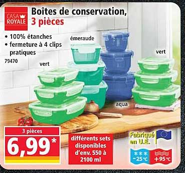 Boîtes de conservation, 3 pièces