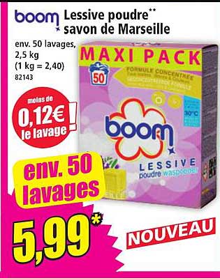 boom Lessive poudre savon de Marseille