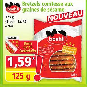 Bretzels comtesse aux graines de sésame