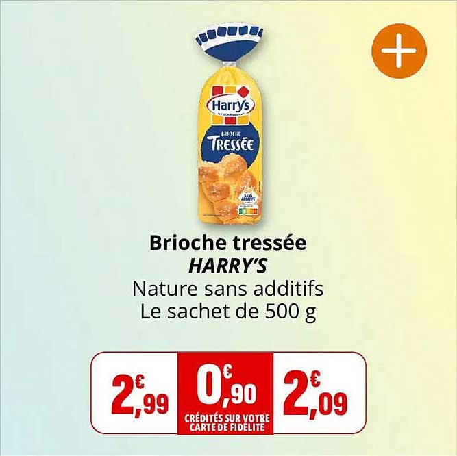 Brioche tressée HARRY'S Nature sans additifs Le sachet de 500 g