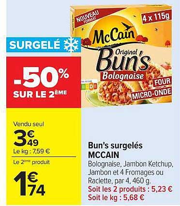 Bun’s surgelés McCAIN
