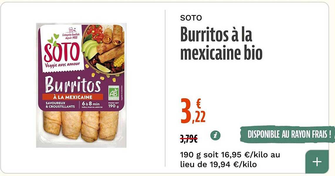 Burritos à la mexicaine bio