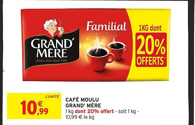 CAFÉ MOULU GRAND' MÈRE