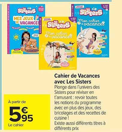 Cahier de Vacances avec Les Sisters
