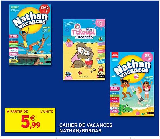 CAHIER DE VACANCES NATHAN/BORDAS