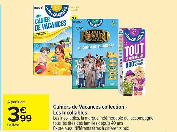 Cahiers de Vacances collection - Les Incollables