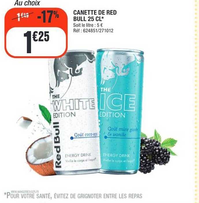 CANETTE DE RED BULL 25 CL*
