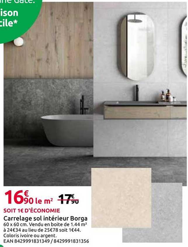 Carrelage sol intérieur Borga