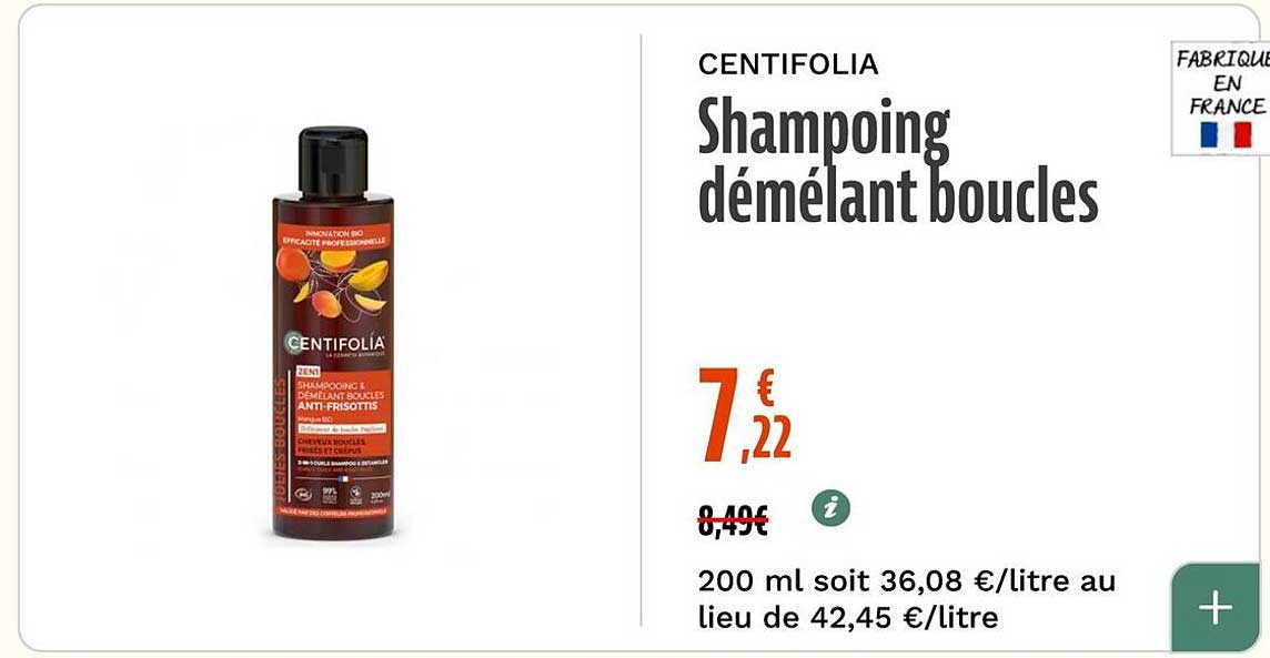CENTIFOLIA Shampoing démêlant boucles