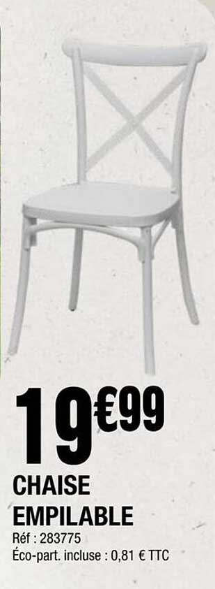 CHAISE EMPILABLE