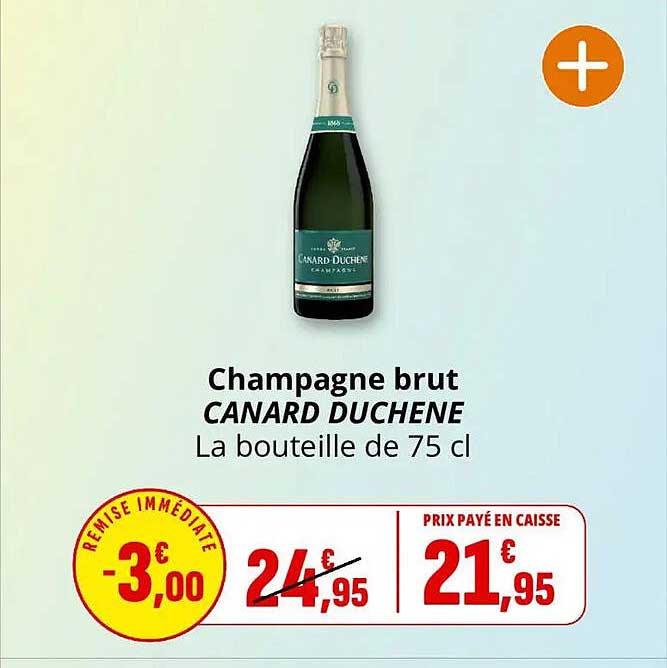 Champagne brut CANARD DUCHENE La bouteille de 75 cl