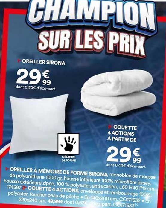 CHAMPION SUR LES PRIX