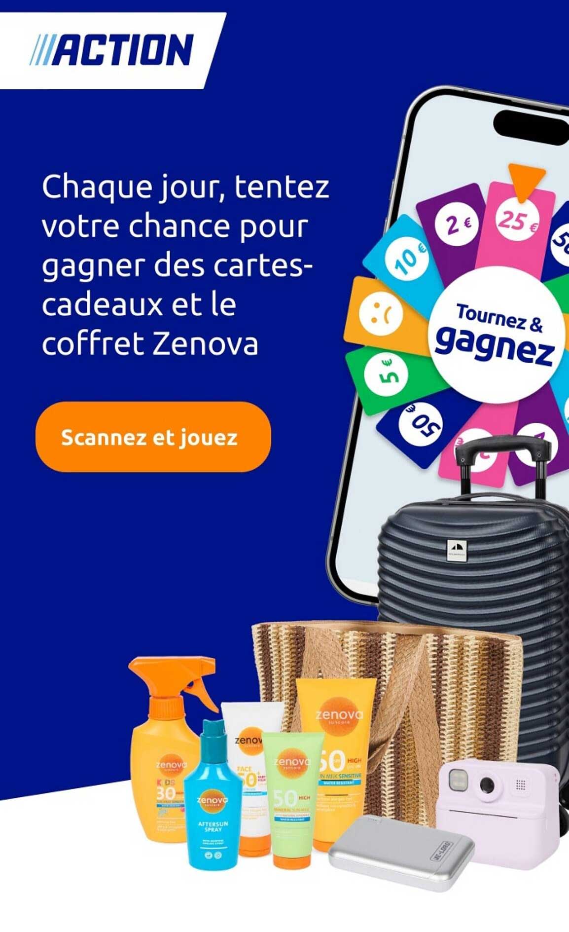 Chaque jour, tentez votre chance pour gagner des cartes-cadeaux et le coffret Zenova
