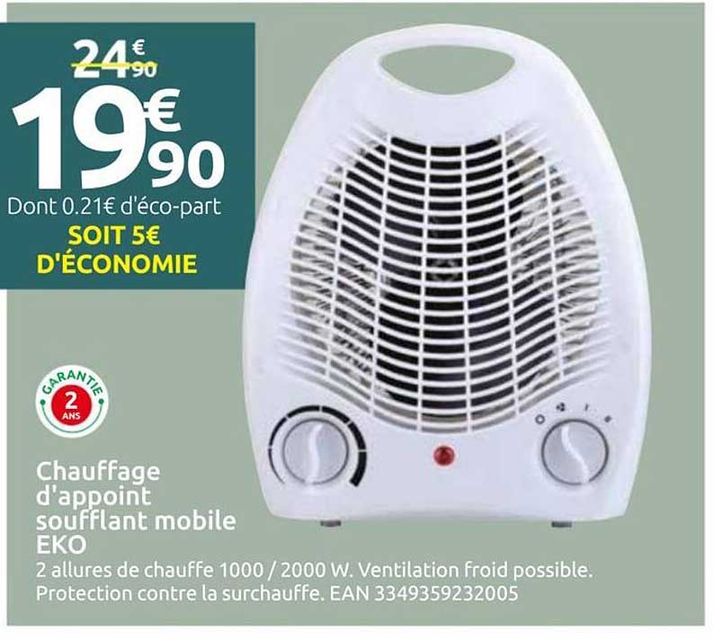 Chauffage d'appoint soufflant mobile EKO