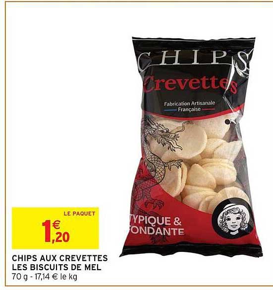 CHIPS AUX CREVETTES LES BISCUITS DE MEL