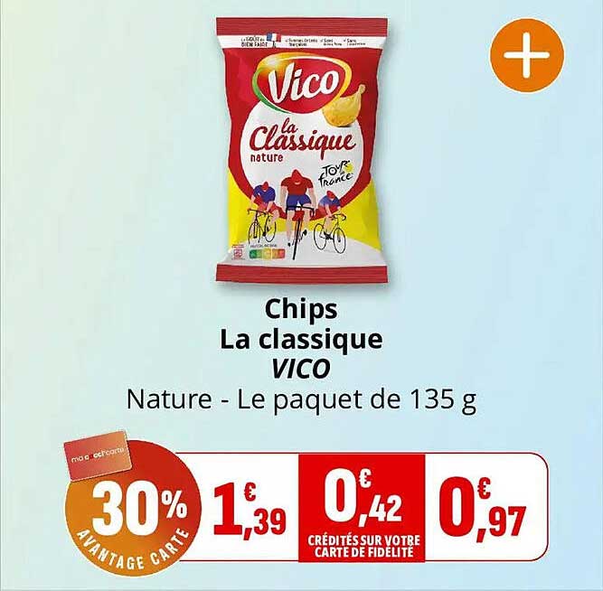 Chips La classique VICO Nature - Le paquet de 135 g