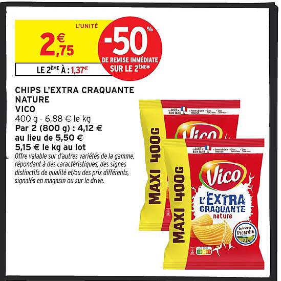 CHIPS L'EXTRA CRAQUANTE NATURE VICO