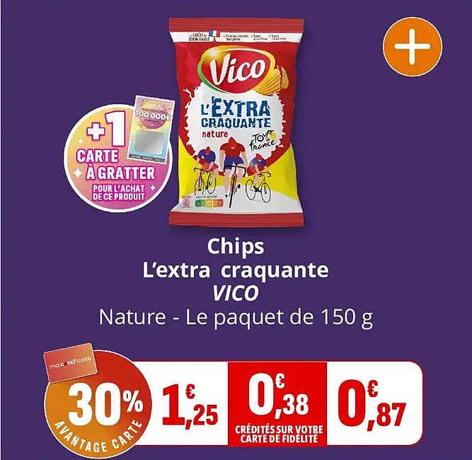 Chips L’extra craquante VICO Nature - Le paquet de 150 g