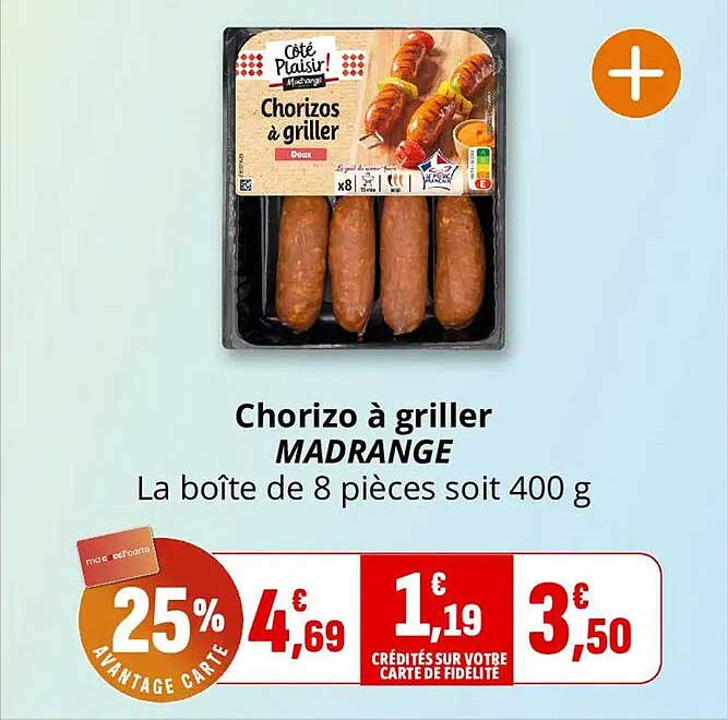 Chorizo à griller MADRANGE
