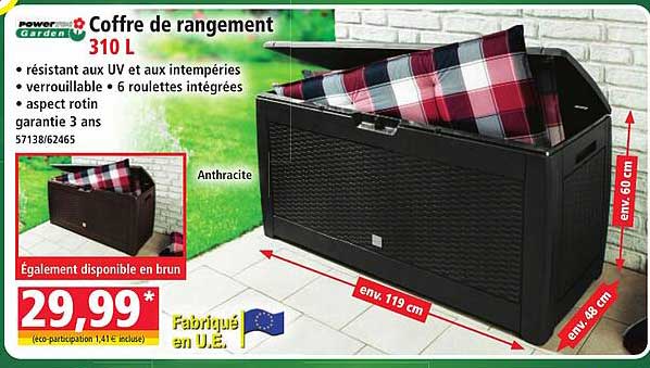 Coffre de rangement 310 L