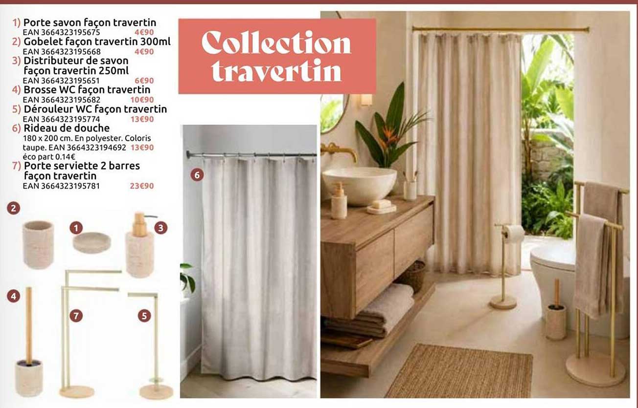 Collection travertin