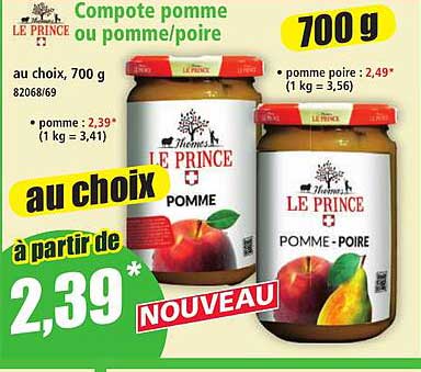 Compote pomme ou pomme/poire