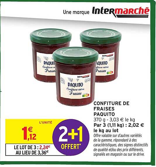 CONFITURE DE FRAISES PAQUITO