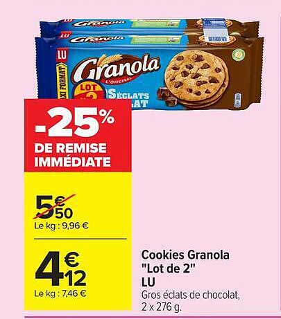 Cookies Granola "Lot de 2" LU