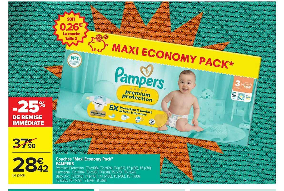 Couches "Maxi Economy Pack" PAMPERS