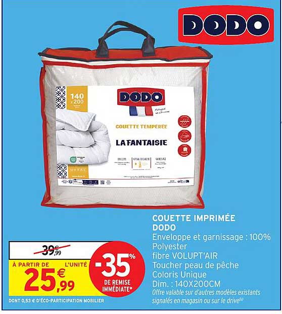 COUETTE IMPRIMÉE DODO