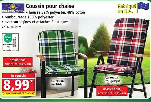 Coussin pour chaise