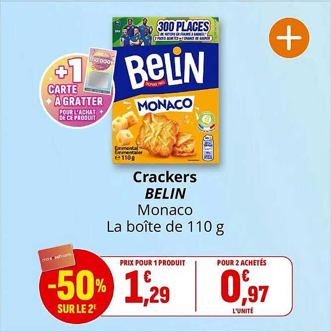 Crackers BELIN Monaco La boîte de 110 g
